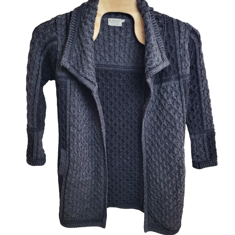 Blarney Woollen Mills Made in Ireland Women's S‎ Merino Wool Cardigan Sweater